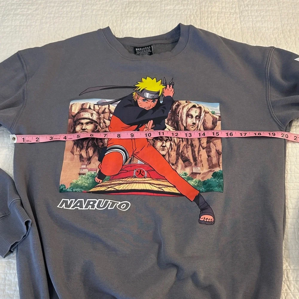 Naruto Crewneck Sweatshirt Small Gray Anime - Picture 5 of 7